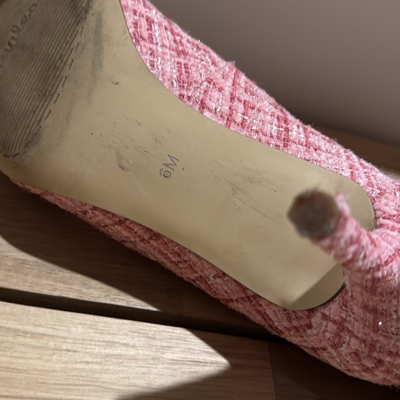 Charles David pink tweed kitten heel pumps size 6 - Picture 7 of 8